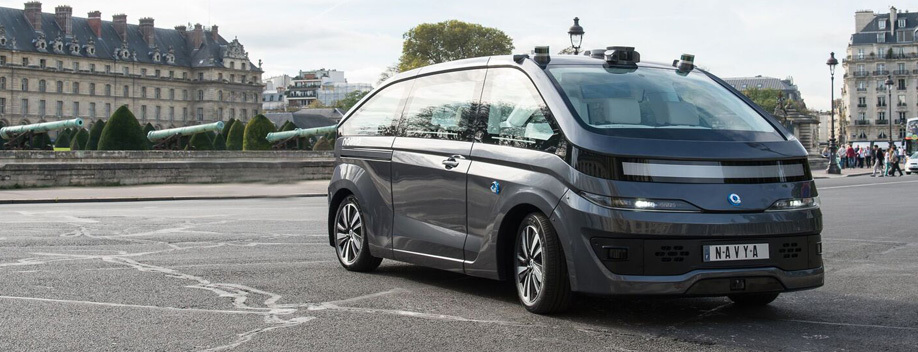 L’Autonom Cab, est le premier robot taxi autonome conu par l’entreprise Navya.