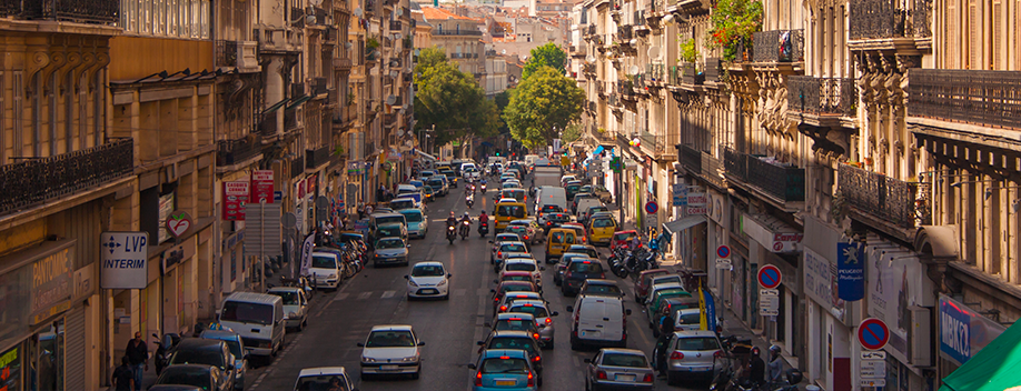 vue d'une ville franaise.