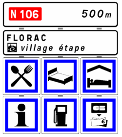 Panneau "villages étapes"