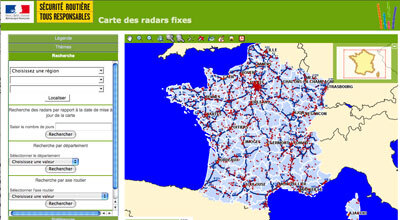 carte des radars fixes La carte des radars automatiques modernisée sécurité et carte des radars fixes La carte des radars automatiques modernisée sécurité et