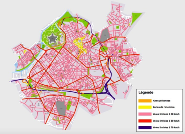 Plan des rues concernées à Lille –Ville de Lille