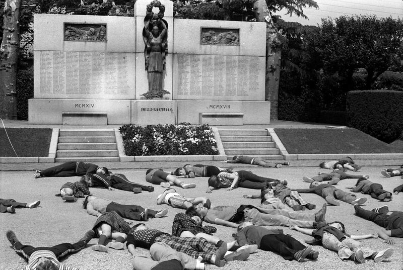 Photo d'époque de l'événement "ville morte" de Mazamet