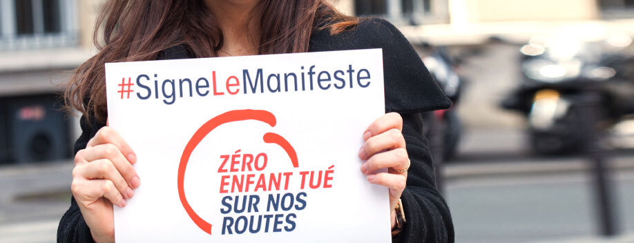L’association Prévention Routière lance le manifeste « Zéro enfant tué sur nos routes ». 